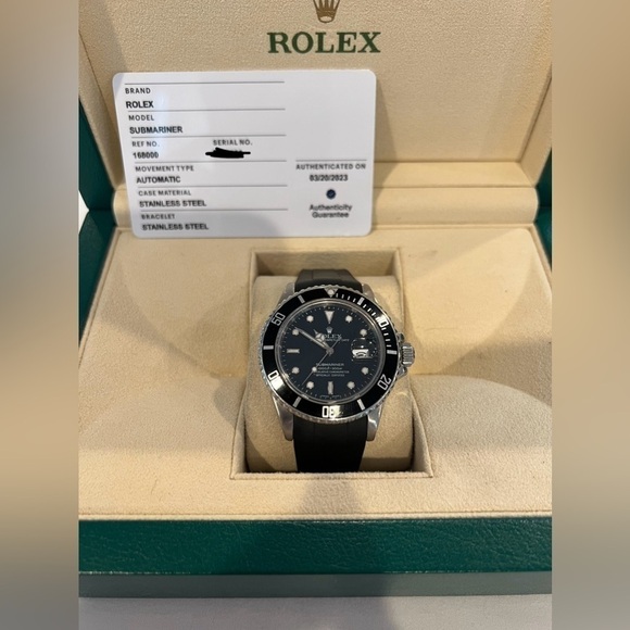 1987 Rolex Submariner 168000 Triple Zero Transitional Rare Ref. Black Gloss Dial - Picture 10 of 15